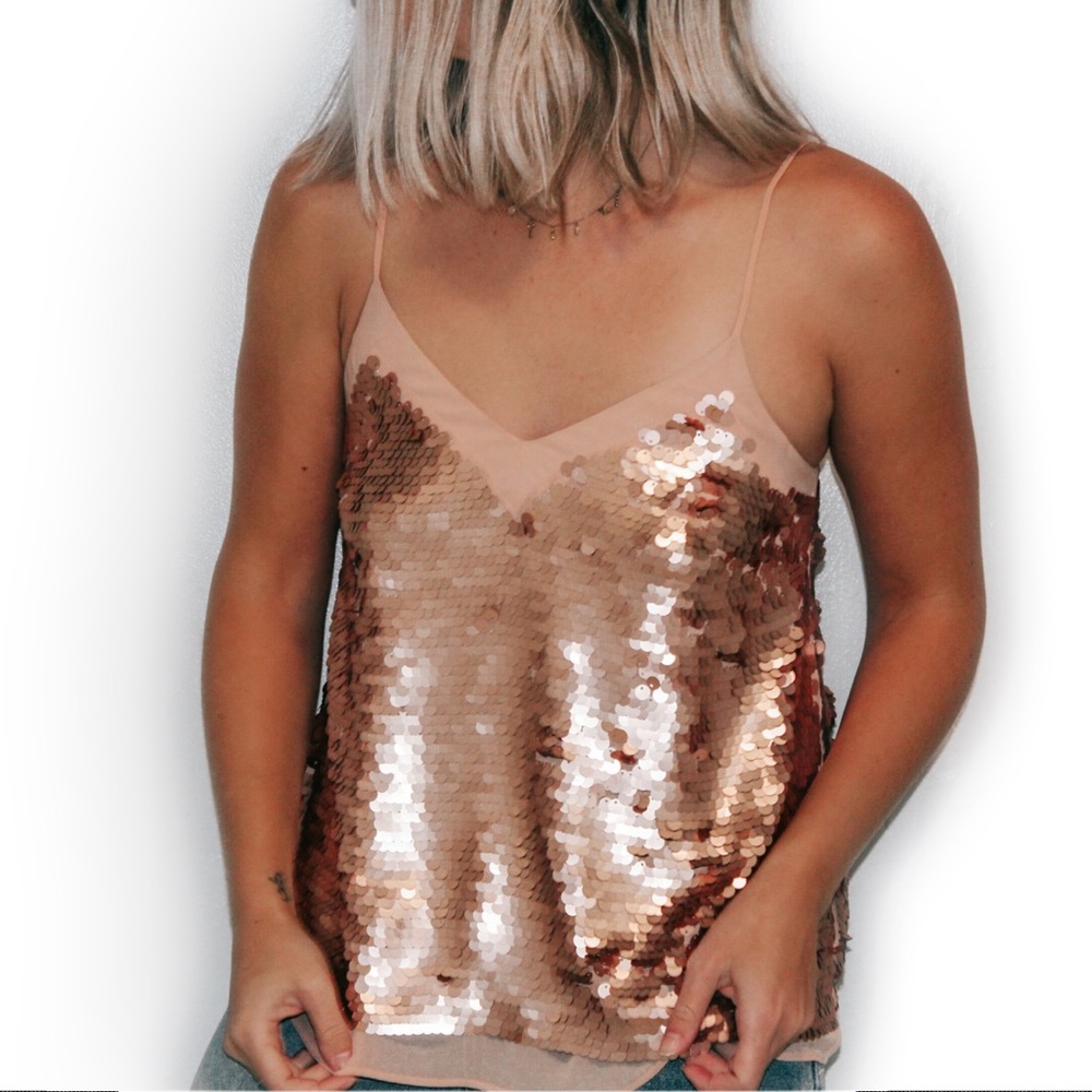 Anthropologie Moulinette Sœurs Sequinned Cami top